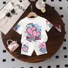 Comercio Exterior Ropa Infantil Verano Conjunto Bebé Dibujos Animados Corazón Estampado de Letras Camiseta de Manga Corta + Pantalones Cortos Ajustados Conjunto de Dos Piezas