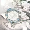 2025 Novo Pulseira de Lótus de Jade Branco Pulseira de Cristal Nicho de Luxo Acessível Estilo Fada Exquisito Pulseira