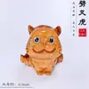 Yiming Xianyuan Madera de Alcanfor Fragante Tigre Pequeño Lugar Escénico Artesanías Barniz Hecho a Mano Barniz Blanqueado Palosanto Amarillo Adornos