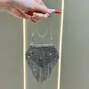 Bolsa Mini para Labiales de Lujo de Nueva Colección Transfronteriza para Mujer, Bolso de Cadena con Incrustaciones de Diamantes de Lujo Ligero, Bolso de Accesorios de Diamantes Moderno y Versátil