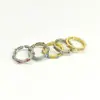 Anillo de Metal con Microincrustaciones de Cobre para el Dedo Índice, Anillo de Moda Exagerado con Color de Aceite Goteando, Personalidad, Comercio Exterior Europeo y Americano
