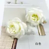 Flores de rosa mini simuladas cabezas DIY rosa de seda flor artificial material para pasador de pelo adorno pequeño para fotografía del hogar