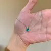 Collar de Plata de Ley S925 con Gota de Agua Azul Fina y Brillante, Exquisito y Lujoso, Estilo Old Money, Sensación de Alta Gama, Temperamento Único y Fresco, Cadena para Clavícula
