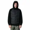 Chaqueta acolchada de plumón de pato blanco al 90% para hombre, de corte holgado, diseño patchwork y capucha; una chaqueta de plumón ligera adecuada para parejas