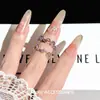 Anillo Vintage de Espiga de Trigo Morado Suave para Mujer, Lujo Ligero, Gama Alta, Exquisito, Versátil para el Uso Diario y el Trayecto al Trabajo