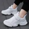 8855 Tênis de Corrida Infantil, Calçados Infantis de Comércio Exterior, Sapatos Brancos, Tênis Esportivo Respirável de Malha para Meninos, Branco