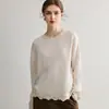 Suéter de punto de cuello redondo 100% cachemira pura para mujer, nuevo estilo otoño 2026, holgado y casual, suéter de cachemira suave y acogedor