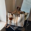 Bolsa de Moda Única Externa Feminina 2024 Nova Grande Capacidade Contraste de Cor Casual Ombro Crossbody Bolsa Bolsa de Trabalho