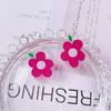 Aretes acrílicos de doble capa con impresión a doble cara, transparentes con diseño floral, llavero, colgante pequeño, colgante DIY