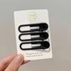 Elegante Pinza Metálica Negra para el Cabello para Mujer, Flequillo Lateral, Pinza de Pico de Pato, Cabello Roto Fijo Accesorios para el Cabello de la Frente Pinza para el Cabello