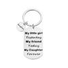 Llavero de acero inoxidable de Amazon. Nuevo. Mi hija, hija europea y americana. Accesorios para llaves militares.
