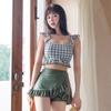 Bikini Estilo Japonés y Coreano Estilo Chanel 2023 Sexy Adelgazante Cintura Alta Cubre Vientre de Moda Deportiva Dividido Traje de Baño para Mujeres