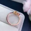 Anel de Turmalina Pura Natural Prata de Lei S925 Cristal Incrustado Cor Limpa Boa Cor de Fogo Pedra Principal cerca de 3*5mm