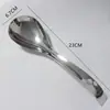 Cuchara de Sopa de Acero Inoxidable 304, Cucharón Grande para Servir Sopa, Cuchara para Gachas, Cuchara de Sopa de Mango Largo, Cuchara Gruesa para el Hogar para Servir Comida, Cuchara para Arroz