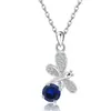 Collar Cruzado Europeo y Americano de Plata de Ley S925 con Doce Piedras de Nacimiento, Versátil Colgante de Libélula para Mujer, Cadena de Clavícula con Colgante de Mariposa de Amazon