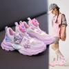 Zapatillas para Niñas 2025 Nuevo Verano Malla Transpirable Zapatos de Papá para Niños para Niñas Mayores Elegantes Primavera y Otoño