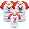 Raglan 2021 verão transfronteiriço Natal cabeça de veado Algodão fino roupas para pais e filhos uma família de quatro roupas infantis manga curta camiseta combinando com cores atacado