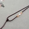 Cuerda colgante de jade de alta gama, hecha a mano, para collar de ágata perlada.