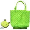 Bolsa Dobrável Ecológica de Desenho Animado, Sacola de Compras para Supermercado Japonesa e Coreana com Fivela de Alumínio, Bolsa de Mão Oxford Elegante e Portátil, Leve