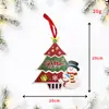 Adornos Navideños Pequeños Colgantes de Espuma Transfronterizos Papá Noel Muñeco de Nieve Anillos Colgantes para Árbol de Navidad Texto Decoración de Escena de Fiesta Interior