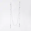 Joias de Moda Europeias e Americanas Transfronteiriças Simples Metal Quadrado Pérola Corrente para Óculos Pendurada no Pescoço Anti-Queda Corda para Óculos Acessórios para Óculos