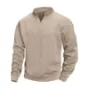 Outono 2026 Transfronteiriço Amazon 3D Novo Gola V Moda Masculina Casual Versátil Cor Sólida Moletom Jaqueta Masculina Estilo Europeu