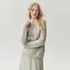 Suéter de punto para mujer, estilo retro, adelgazante, suave y cómodo, con diseño de hombro asimétrico, patrón de punto trenzado, nueva colección de otoño y estilo pullover