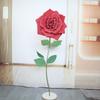 Boda PE rizado rosa flor de espuma grande diseño de escena flor boda guía de camino decoración de fondo ventana traje