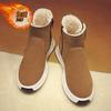 Botas de Neve de Inverno Masculinas com Forro de Pelúcia para Aquecimento, Adequadas para Temperaturas Tão Baixas Quanto Menos 40 Graus no Nordeste da China, Couro e Lã Integrados, Botas de Algodão para Exterior