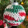 Nuevo adorno de bola de Navidad europea y americana de Amazon transfronterizo, adornos para fiesta navideña, colgante de decoración para árbol de Navidad tejido a mano