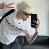 Gafas de Sol de Letras de Moda Estilo Americano, Protección Solar, Protección UV, Gafas de Calle de Influencer de Moda, Versátiles