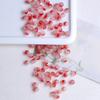 Pulsera de cuentas de vidrio para hacer tú mismo, cuentas sueltas de burbujas de doble color a juego, cuentas redondas, cuentas de vidrio rosa chapadas en oro esmerilado, material de borla de estilo antiguo