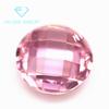 Promovendo a qualidade 5A rodada rosa dupla face tartaruga zircão pedra nua dupla camada treliça rosto cor tartaruga rosto pedra branca zircônia