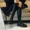 Botas de Cavaleiro Decote V Chuyuji, Botas Longas de Cano Alto com Solado Grosso para Mulheres, Botas Longas Chunky de Salto Alto Acima do Joelho Primavera e Outono 2026