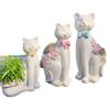 Adornos decorativos para macetas con diseño creativo de gato y dibujos animados de animales, para jardín de infancia, patio y paisajismo.