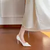 Zapatos de tacón alto estilo francés, punta fina, tacón de aguja, plisados, sin cordones, diseño de nicho femenino para el trayecto diario al trabajo