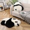 Alfombra de Piso Personalizada Transfronteriza de Piel de Cabra Australiana Lana Pura Pelo Una Pieza Almohada de Panda Alfombra de Dibujos Animados Cojín de Silla