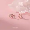 Pendientes de Plata Pura S999 Cisne Pequeño con Diamantes para Mujer Estilo Coreano Elegante Francés Lujo Accesible Pendientes de Lujo Accesible Dropshipping