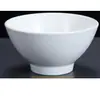 Bol Grande de Cerámica Blanca Pura Clásica de Magnesio para Hotel Restaurante, Bol Pequeño Blanco Espesado, Bol para Sopa, Se Puede Personalizar con Logo