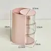 Caja de Almacenamiento para Polvera, Tocador Giratorio a Prueba de Polvo, Tubo de Almacenamiento para Esponja de Belleza de Escritorio, Cojín de Aire, Lápiz Labial, Brochas de Maquillaje, Estante de Almacenamiento