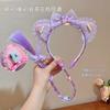 Diadema de peluca Kulomi para niñas, diadema de Sanrio para el cabello, diadema de princesa para bebés, banda para el cabello con correa de corona