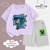 Roupas Infantis Minecraft Terno Infantil Verão 2025 Novo Estilo Meninos Tendência Verão Manga Curta para Meninos e Meninas
