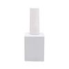 Botella Vacía de Esmalte de Uñas Blanco y Negro 15ml a Prueba de Luz con Tapa Material de Embalaje de Vidrio Rectangular Pincel de Salón de Uñas Botella Vacía