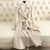 2026 Nueva Moda Abrigo de Lana con Cinturón para Mujer, Corte Entallado de Longitud Media, Chaqueta Versátil de Moda para Otoño e Invierno