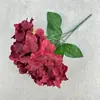 Flor de Hortensia Artificial con 5 Ramas y Pétalos Grandes, Flor de Seda para Boda y Decoración del Hogar, Adorno de Arreglo de Flores Falsas, Disponible en Múltiples Colores