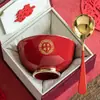 Juego de Tazones de Regalo de Paz y Alegría, Tazón para Bebé, Tazón para Padrinos, Boda, Cumpleaños, Tazón de Longevidad, Tazón para Pareja, Regalo Personalizable