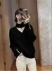 Suéter Bordô Preguiçoso para Mulheres 2025 Novo Estilo de Inverno, Suéter Base Deslumbrantemente Bonito, Blusa de Tricô com Gola V