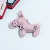 Nuevo Colgante Creativo de Cuero PU Huayang con Estampado de Mascota 3D Lindo Llavero Hecho a Mano DIY Accesorio para Bolso