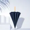 Paraguas recto de mango largo, fresco pequeño de 16 varillas, mango grande curvo, resistente al viento, publicidad, sombrilla y protección solar, logotipo personalizado