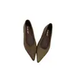 Sapatos Rasos Pontudos Estilo Retro Francês Hong Kong com Toque de Luxo para Mulheres, Outono e Inverno 2026 Novo Estampa de Leopardo
